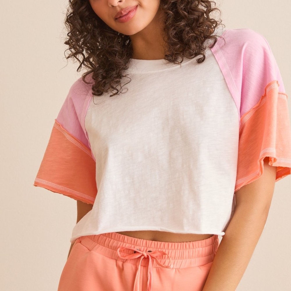 NWOT- AS Revival Ace Color Block Crop Tee